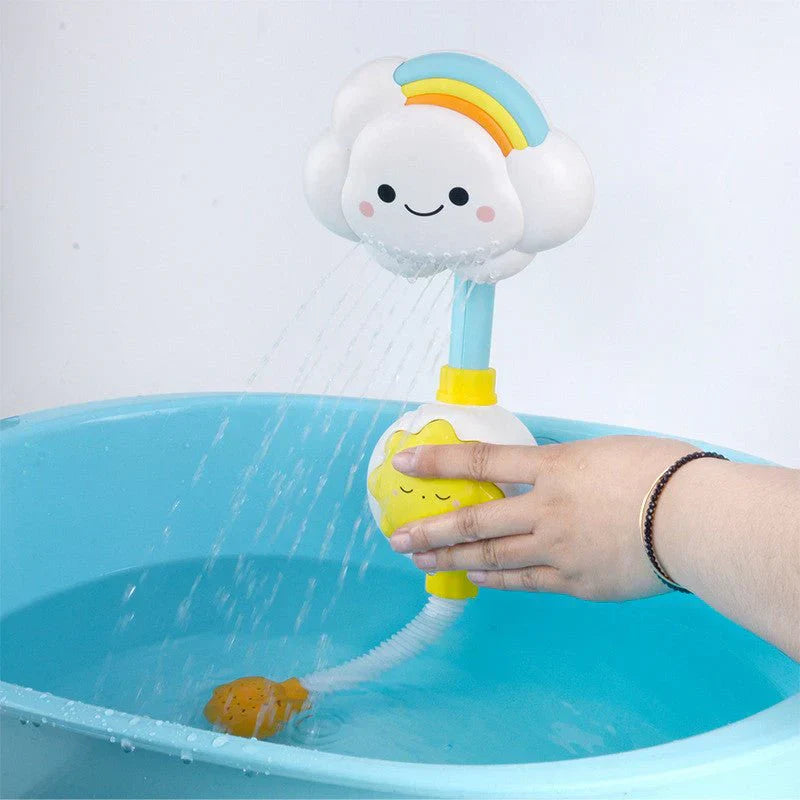 Rainbow Cloud Bath Toy – Baby Water Spray Shower