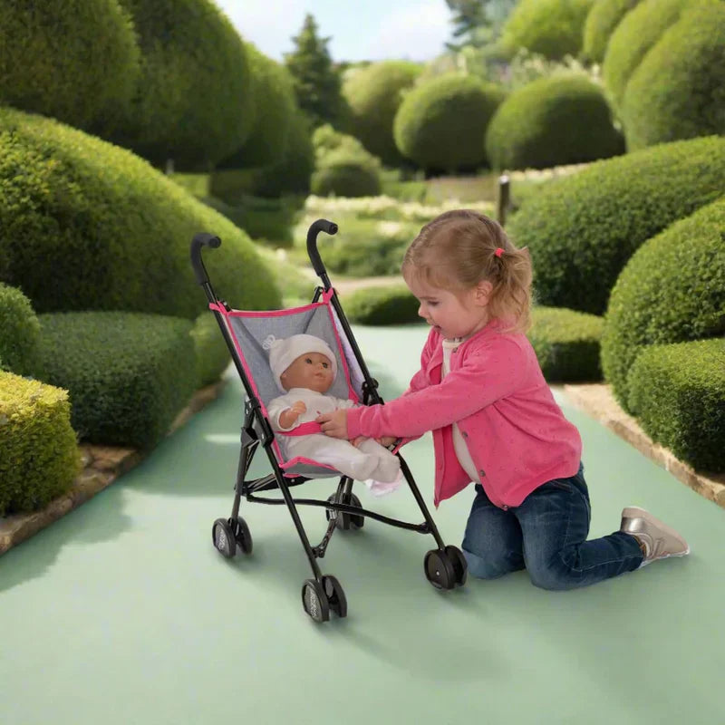 Baby Doll Pushchair – Foldable Toy Stroller for Kids