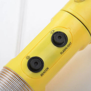 4-in-1 Car Emergency Tool – LED Torch, Hammer & Cutter