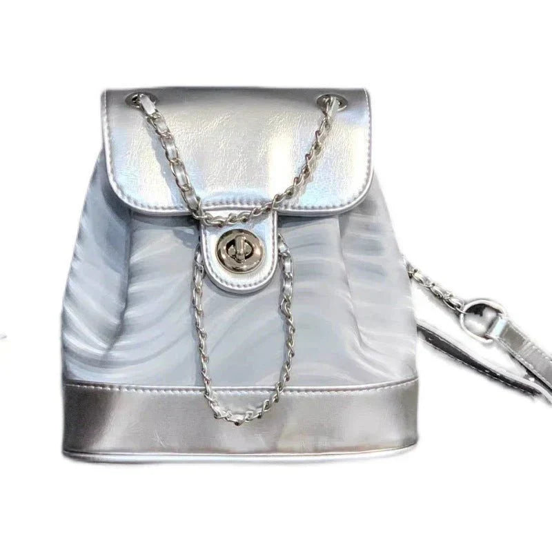 Water-Ripple Chain Backpack – Women's Waterproof Bag