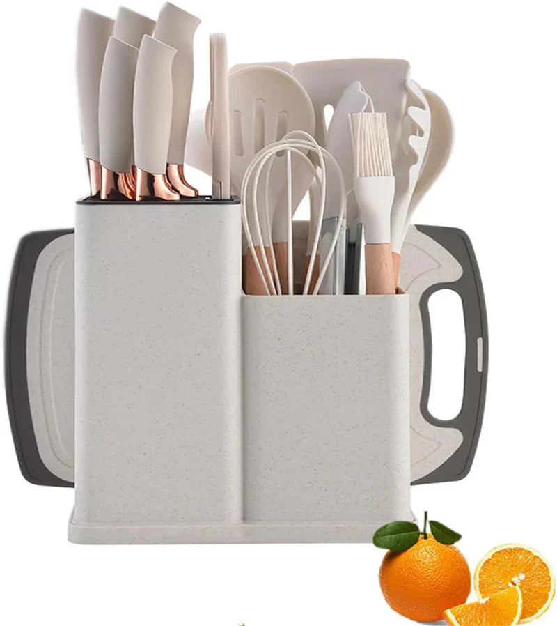 19-Piece Kitchen Set – Knife & Utensil Toolkit